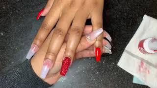 Acrylic Nails Tutorial Ombre Nails Acrylic Coffin Nails